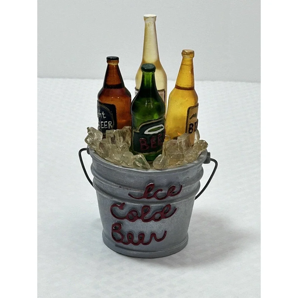 Cardinal Inc - Miniature Ice-Cold Beer Bucket with‎ Bottle Pate/Cheese Spreaders